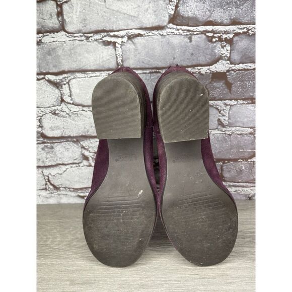UGG Bandera Purple Plum Suede Back Zip Ankle Bootie Heel Boots Women 7M US/38EU - Picture 8 of 16